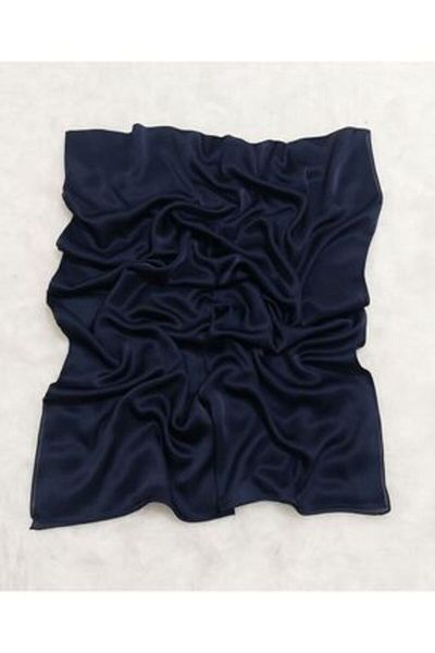 NOVAFACE Standard Evening Dress Janjan Shiny Satin Textured Hijab Evening Dress Chiffon Shawl Classic