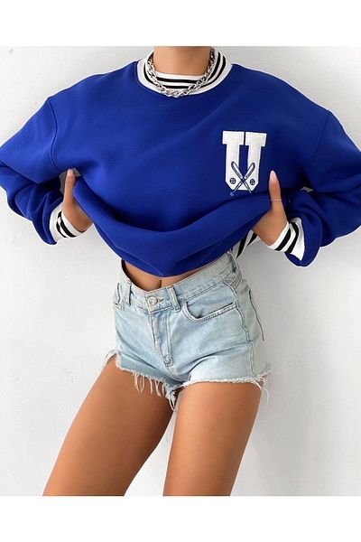 İLKCET MODA Φούτερ USA Unisex Oversize