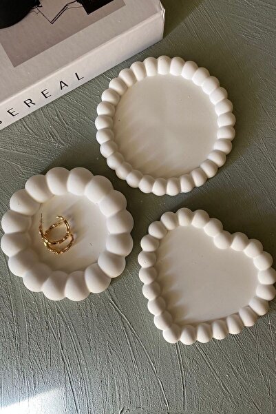 Mandalin Art Studio Bubble 3-Piece Decorative Plate - Jewelry Plate Set