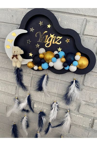 NeşeliAtölyem 40 Cm Cloud Door Ornament Bubble