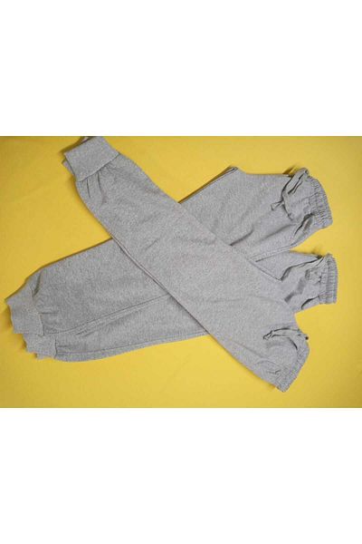 İnciTekstil CULOARE SOLIDĂ 3 PIECE FETE ȘI BĂIAȚI CULOARE GRI PANTALONI DE TRANSPORT