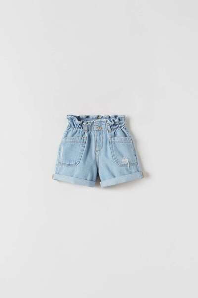 Zeyder Kids Kız Bebek Denim Şort