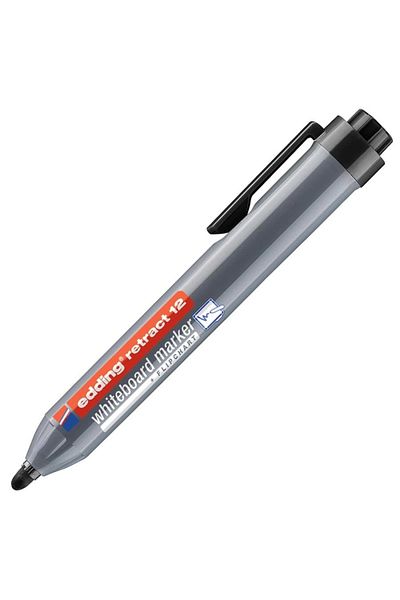 Edding Black Retract 12 Byt Marker - Ed-12 10 Pack