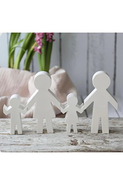 Roses BETON HEYKEL OBJE BİBLO AİLE (BOYALI VE CİLALI) 4 KİŞİLİK