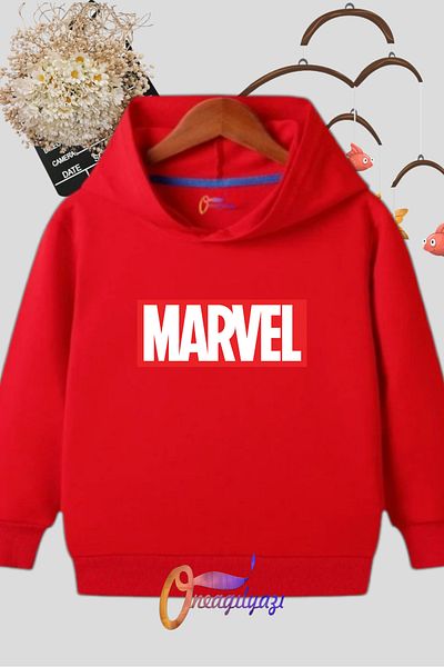 oneagılyazı Children's Hooded Printed Sweatshirt