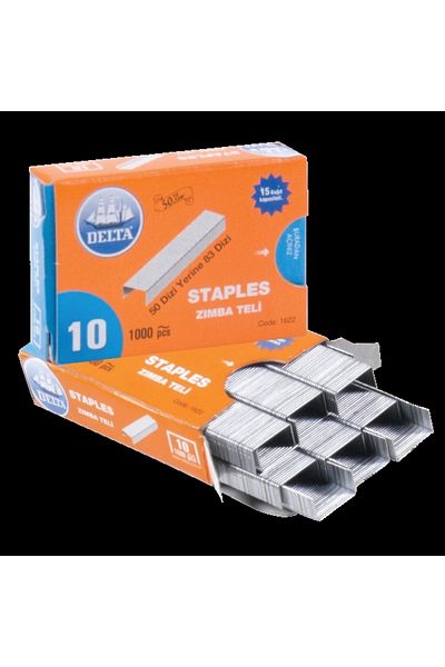 Delta White Staple - Pack of 1000, No:10, 1622 Model