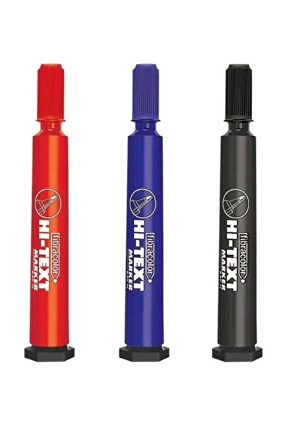 Hi-Text Siyah Renk Marker 830 Pc Koli Kalemi 12'li Paket