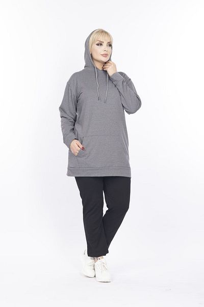xlargebutik Grayiy Large Size Clothing Sweatshirt