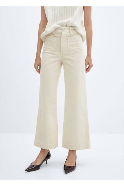 MANGO Woman Corduroy Culotte - Comfortable Trousers