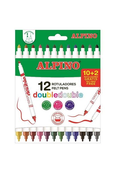 Alpıno قلم ذو وجهين - 12 لونًا Ar002013