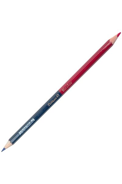 Pelikan قلم رأس ذو طرفين باللون الأحمر والأزرق - عبوة من 12 قلمًا