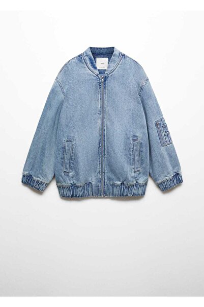 MANGO Woman Denim bomber ceket