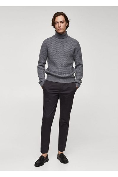 MANGO Man Rollkragen-Strickpullover