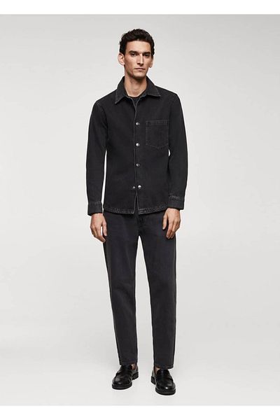 MANGO Man Jeanshemdjacke mit Taschen