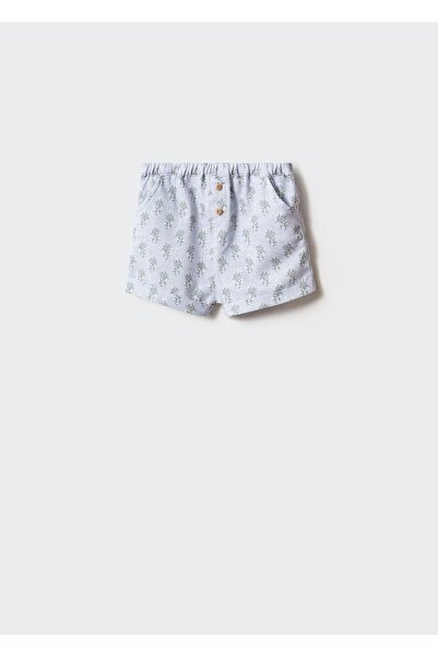 MANGO Baby Desenli pamuklu şort