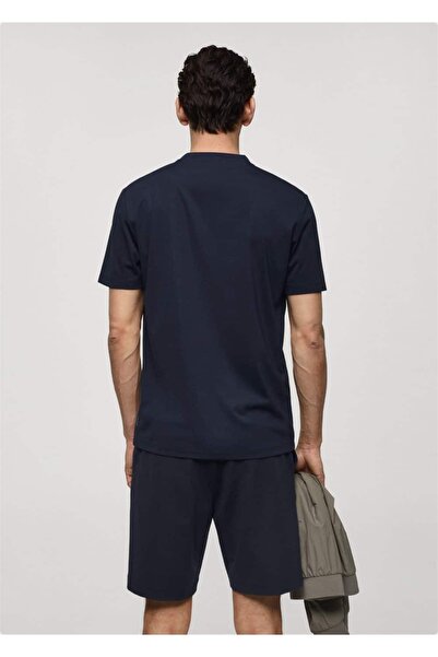 MANGO Man Slim fit T-shirt με τσέπες