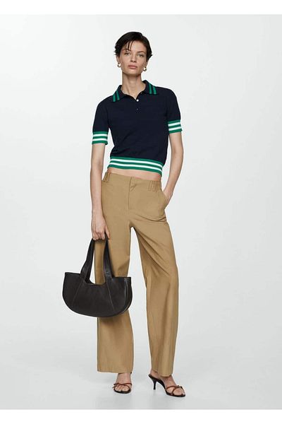 MANGO Woman Pulover cu gât polo