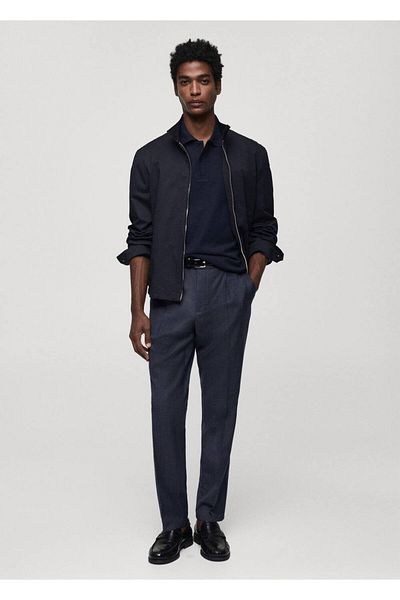 MANGO Man Pleated Cold Wool Pants
