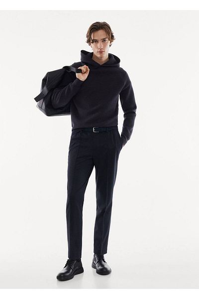 MANGO Man Stretch πλεκτό φούτερ