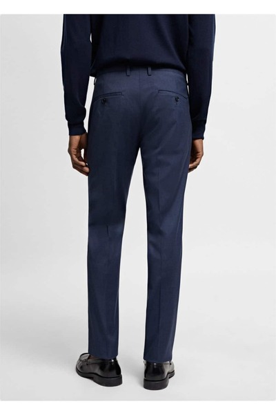 MANGO Man Süper slim fit desenli kumaş pantolon