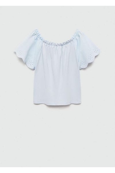 MANGO Kids Tricou Albastru Pentru Copii