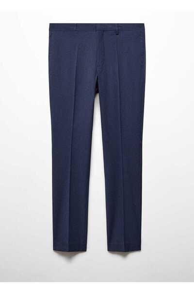 MANGO Man Süper slim fit desenli kumaş pantolon