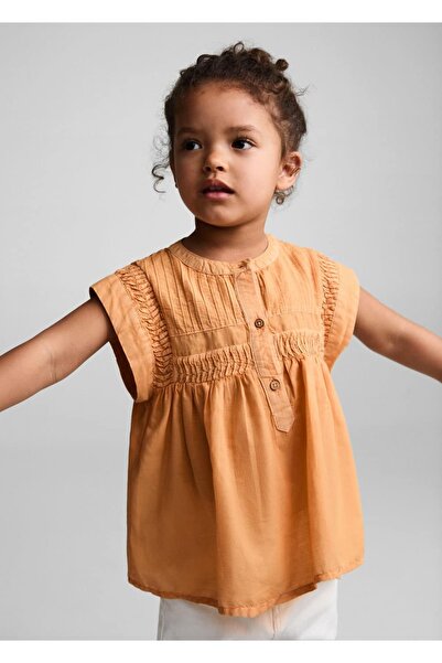 MANGO Baby Doğal boya pilili bluz
