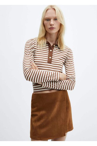 MANGO Woman Polokošeľa s golierom na gombíky