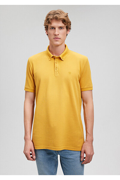 Mavi Sarı Polo Tişört Slim Fit / Dar Kesim 063247-30719