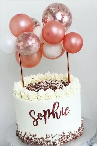 Partifabrik Rose Balloon Birthday Cake Decoration