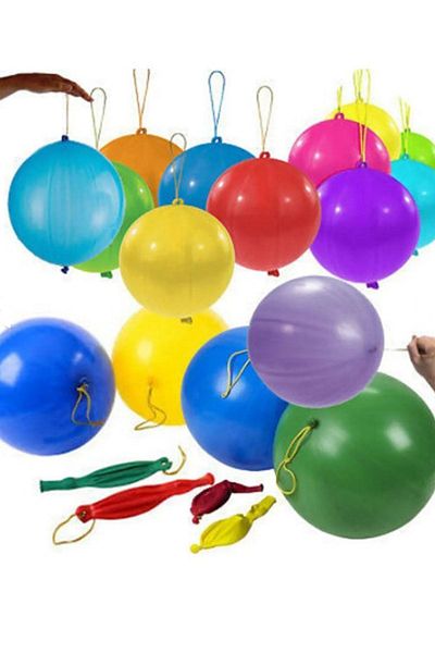 BeySüS 10 Pieces Elastic Bounce Balloon Drawstring Large Balloon