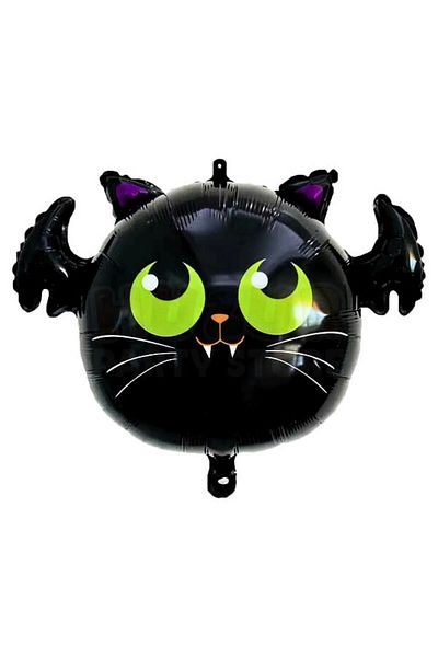 Huzur Party Store 54x65 Cm Black Bat Foil Balloon - Halloween Party and Halloween Decorative Balloon