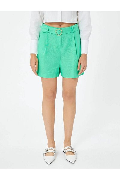 Koton Grüne Shorts für Damen - 4sak40406pw