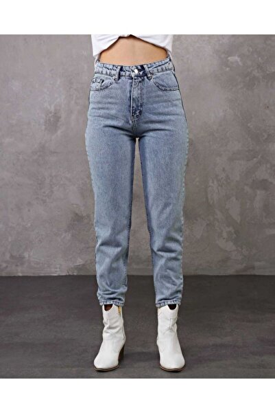 WODDİ Λέο Έρβα Μπλε Χιονισμένο Πλύσιμο Μομ Μποϊφρέντ Τζιν Γυναίκες Ικανότητα ...