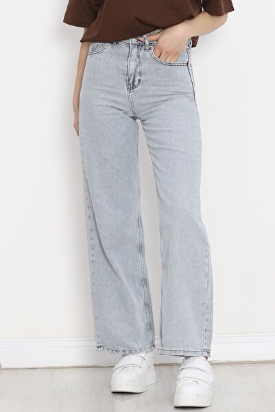 WODDİ Ψηλόμεσο τζιν με φαρδύ πόδι Lycra μακρύ παντελόνι Palazzo τζιν Γυναικεί...