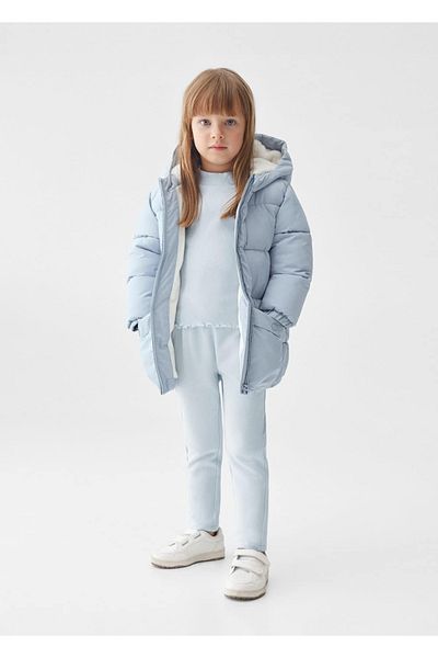 MANGO Kids Palton Albastru Pentru Copii