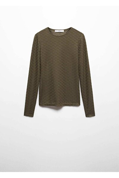 MANGO Woman Πλεκτό μπλουζάκι