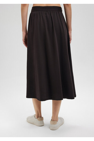 Mavi Buttoned Black Midi Skirt1310433-900