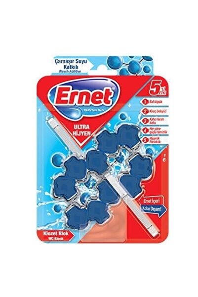 Ernet Ultra Hijyen Klozet Blok Çamaşır Suyu Katkılı 2x50 G