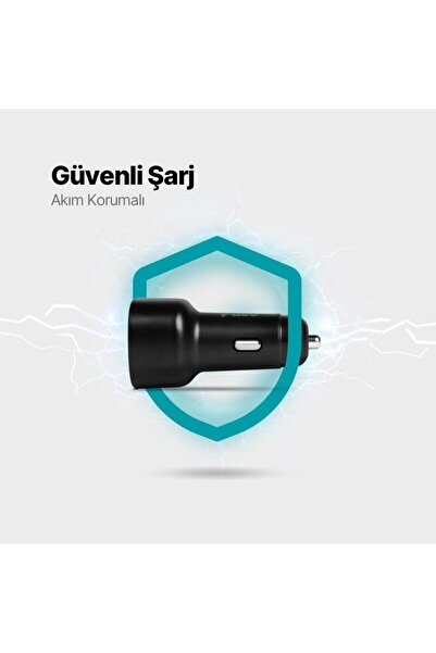 Ttec Süper Hızlı 48w 1xusb Ve 1x Type-c Araç Şarj Cihazı, 12/24v Çakmaklık Girişli Akım Korumalı