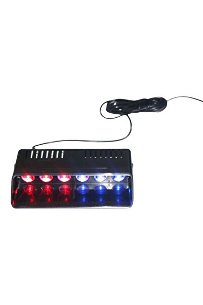 Genel Markalar Flaş Led Çakarlı 6W Kırmızı-Mavi 8 Fonksiyonlu / LAPA174