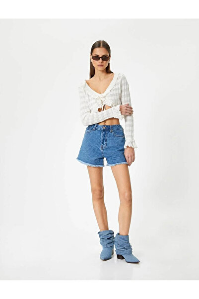 Koton Γυναικείο σορτς Indigo 4sal40017md