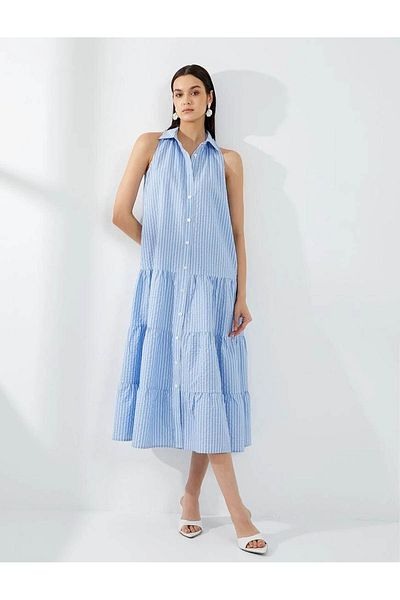 Koton Rochie de damă albastră - 4sak80106uw