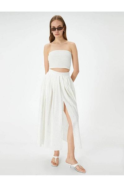 Koton Ecru Women's Skirt - 4sak70114ew Model