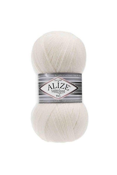 Alize Superlana Crochet Hand Knitting Thread Light Cream 062