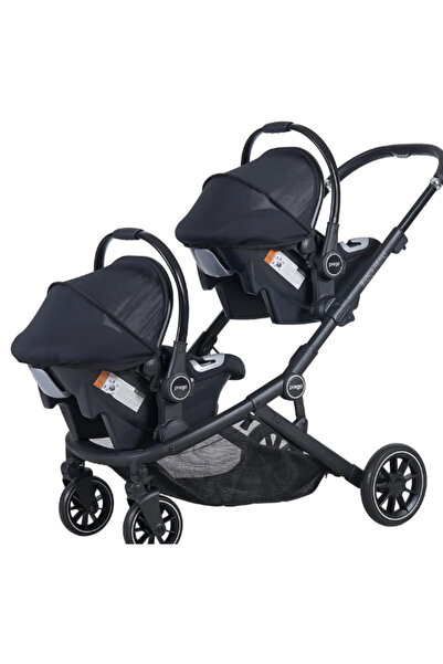 Prego 2223 Ibiza Plus Travel Ikiz Bebek Arabası Siyah