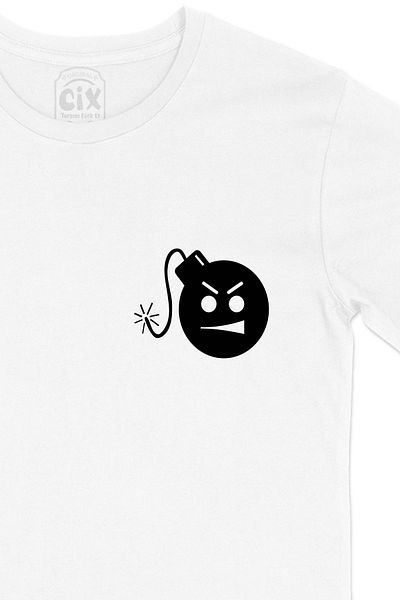 Cix White T-Shirt with Ready to Explode Bomb Pocket Logo Design