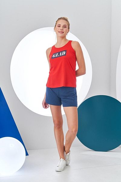 PJS 24204 Women's Strappy Shorts Set