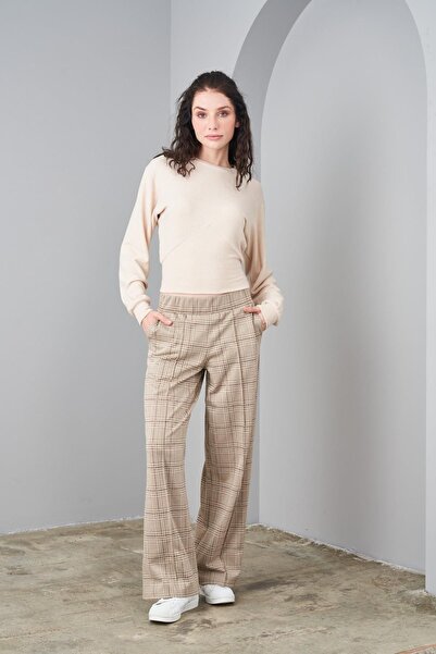 PJS 24587 Трикотажний комплект піжами з нижнім екісним візерунком