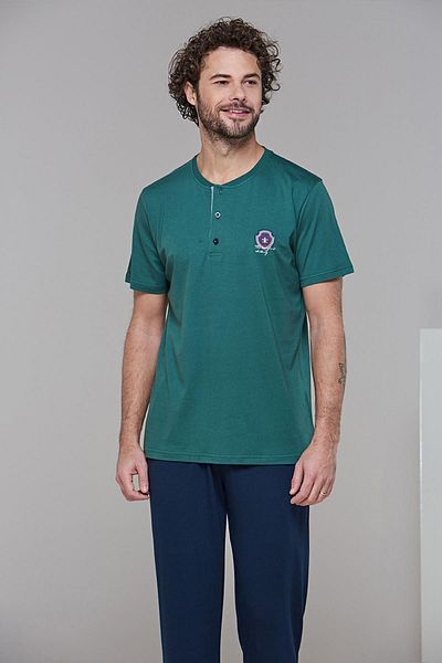 PJS 21627 طقم بيجامة رجالي بأكمام قصيرة